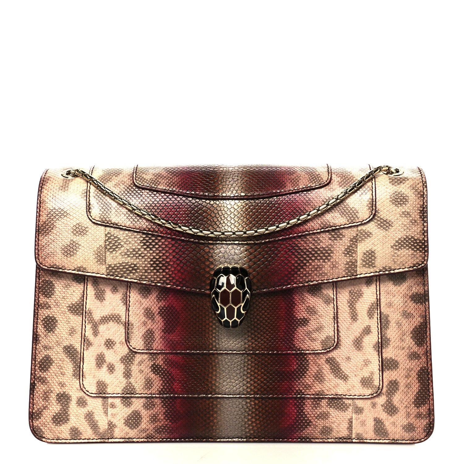 Bulgari Karung Serpenti Forever Crossbody Burgundy 1 of 12