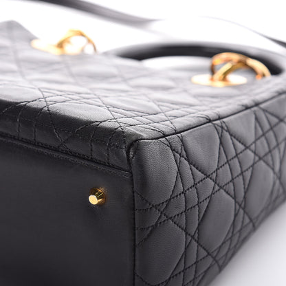 Christian Dior Lambskin Cannage Medium Lady Dior Black 16 of 16