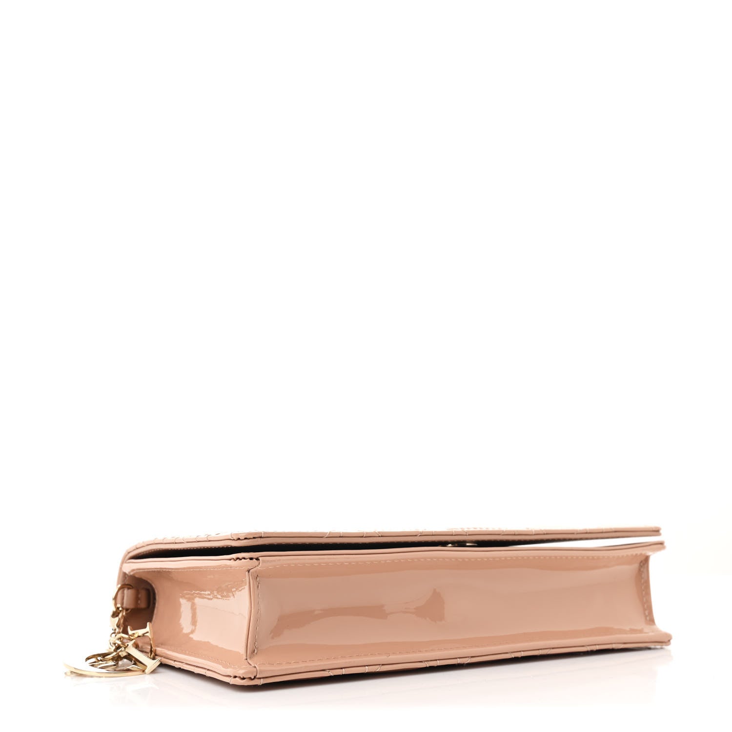 Christian Dior Patent Cannage Lady Dior Chain Wallet Rose Clair 5 of 15