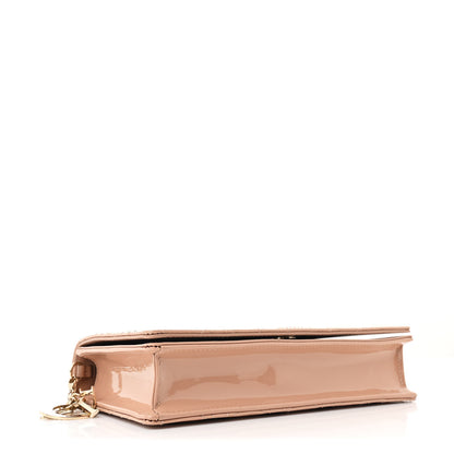 Christian Dior Patent Cannage Lady Dior Chain Wallet Rose Clair 5 of 15