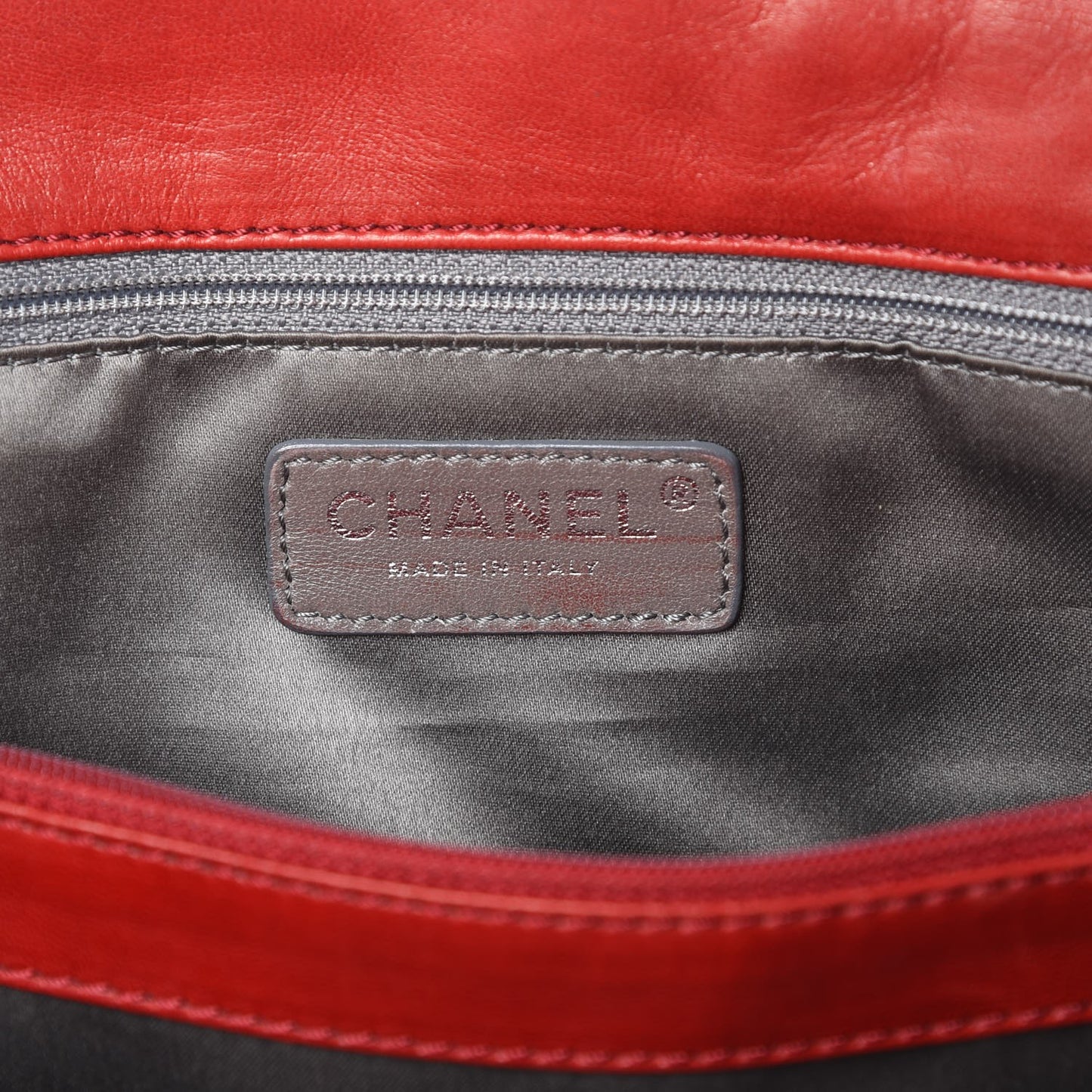 Lambskin Quilted Sharpei Flap Red