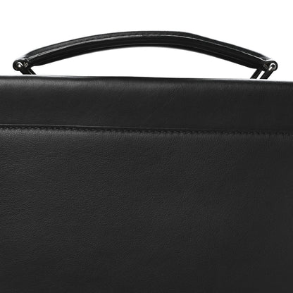 Fendi Vitello Grace FF 1974 Embossed Large Peekaboo Iconic Fit Satchel Black 7 of 9