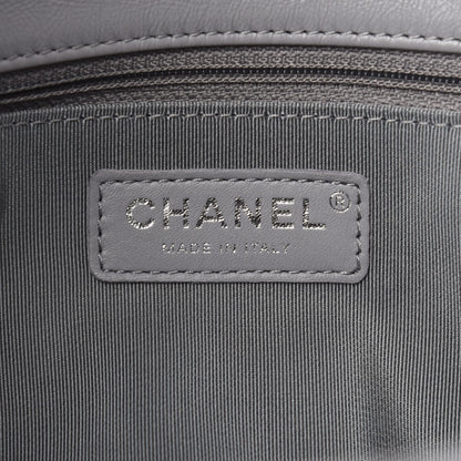 Chanel Crumpled Calfskin Large Chain All Over Flap Grey 6 of 10