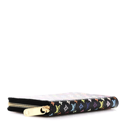 Louis Vuitton Monogram Multicolor Zippy Wallet Black Violet 4 of 9