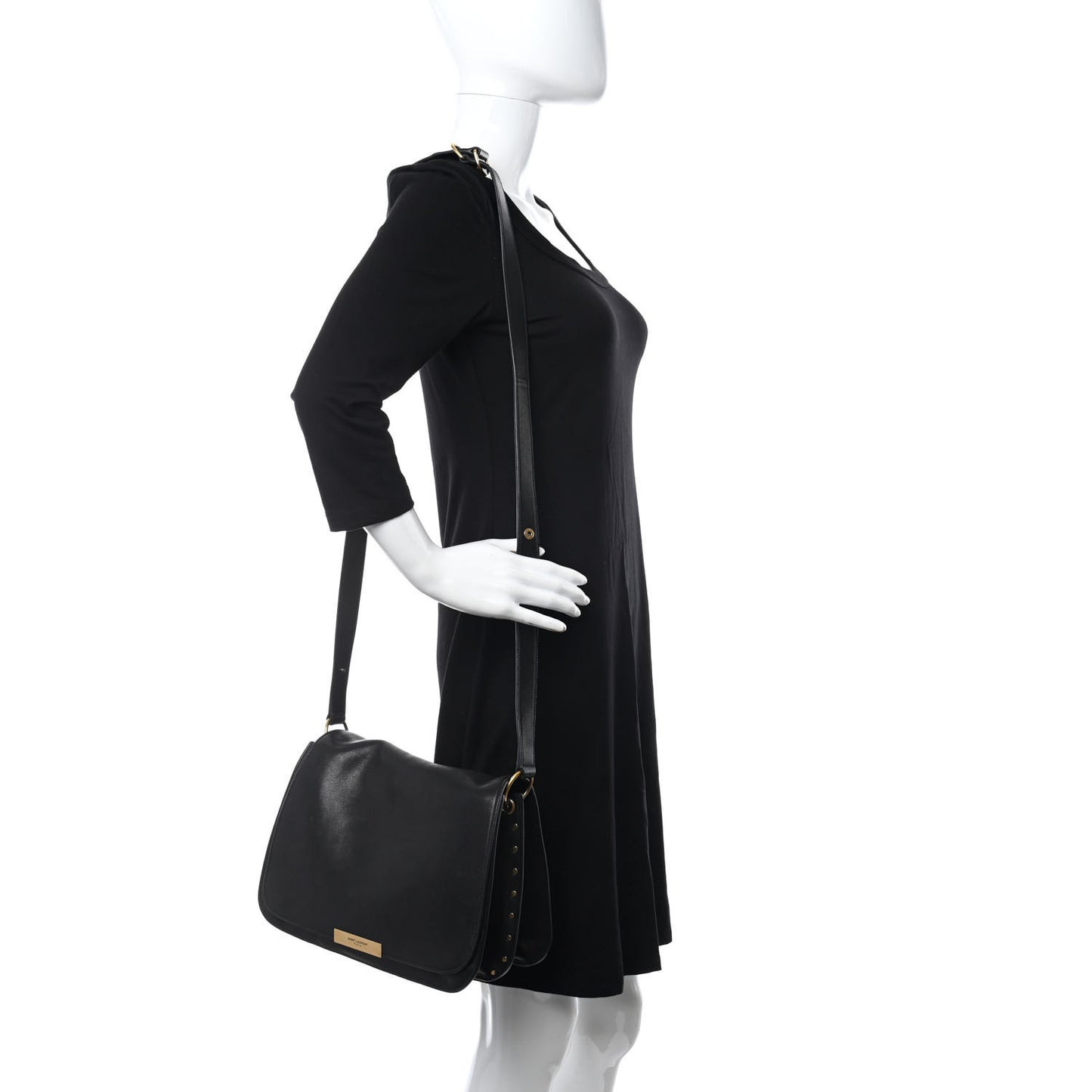 Lambskin Amalia Flap Shoulder Bag Black