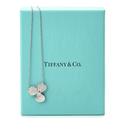 Tiffany Platinum Diamond Paper Flowers Pendant Necklace 6 of 6