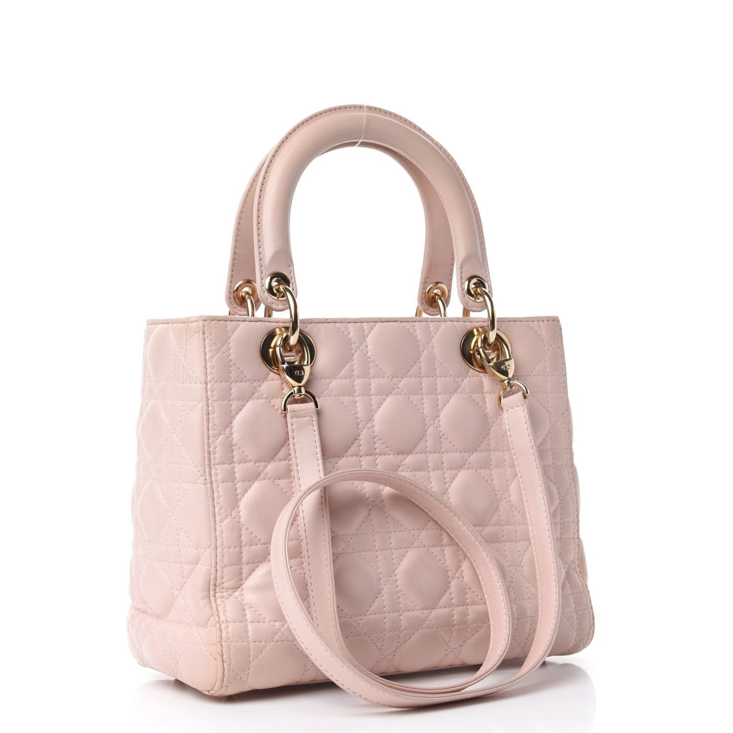 Lambskin Cannage Medium Lady Dior Light Pink
