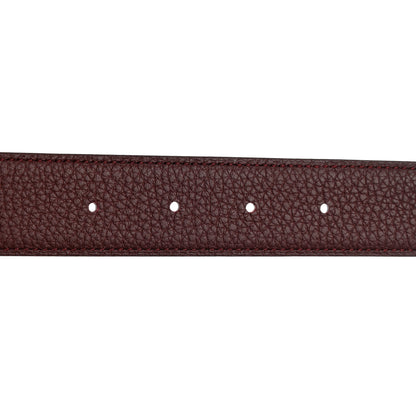Hermes Box Togo 32mm Belt Strap 90 36 Black Bordeaux 3 of 7