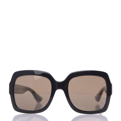 Gucci Acetate Oversize Square Web GG 0036S Sunglasses Black Green 2 of 8