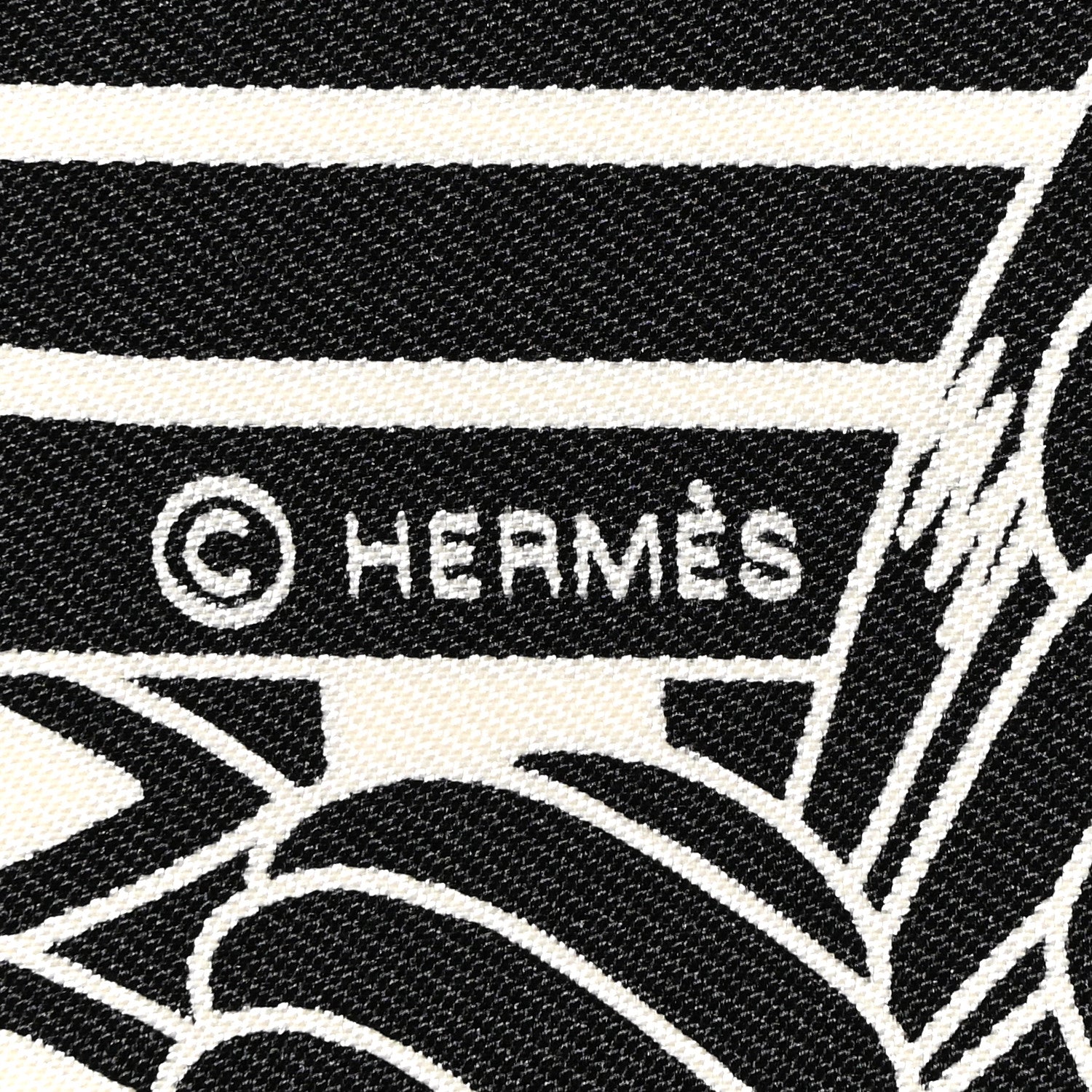Hermes Silk La Patisserie Francaise Scarf 90 Black Creme 3 of 5