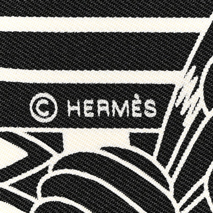 Hermes Silk La Patisserie Francaise Scarf 90 Black Creme 3 of 5