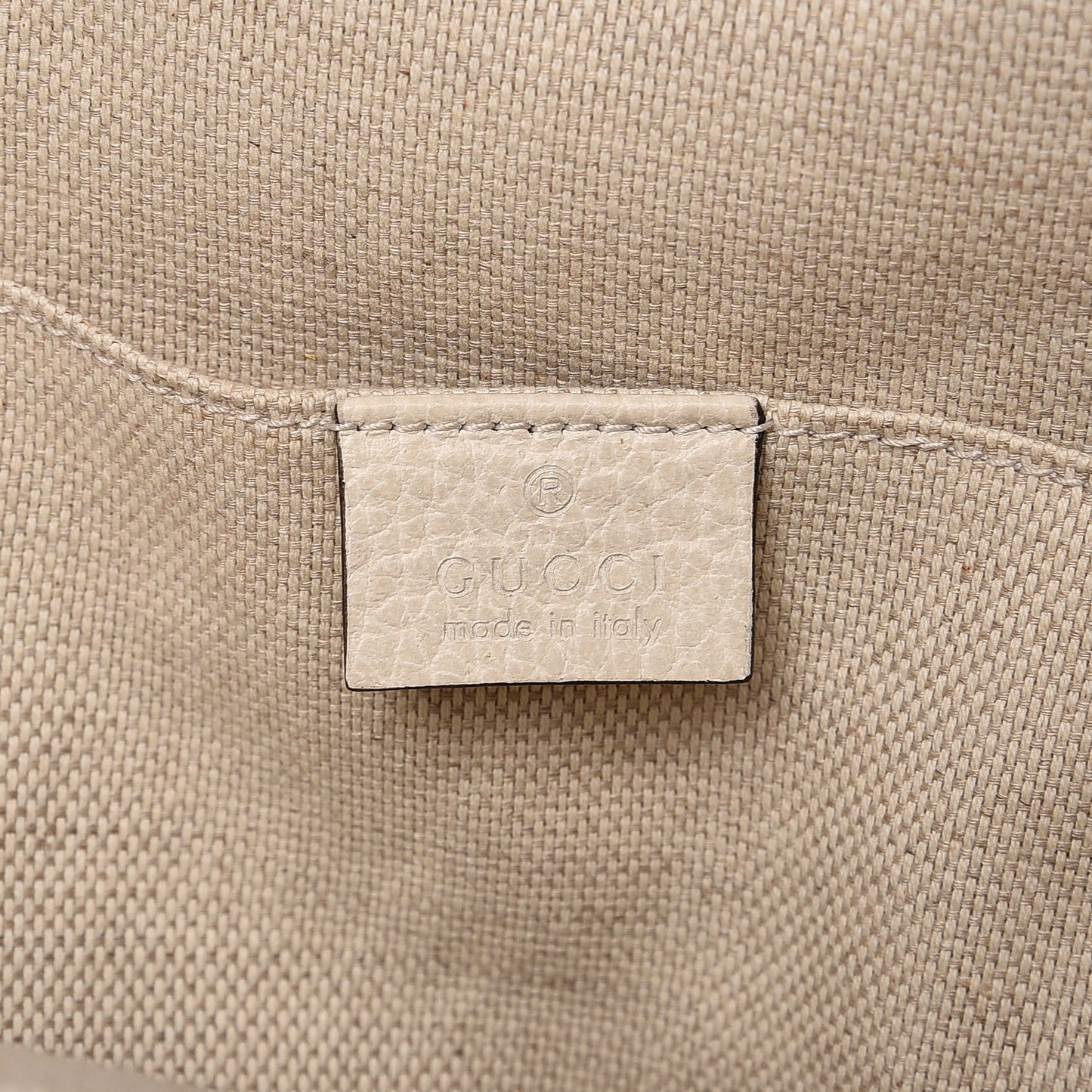 Pebbled Calfskin Soho Chain Backpack Off White