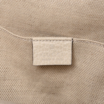 Gucci Pebbled Calfskin Soho Chain Backpack Off White 6 of 9