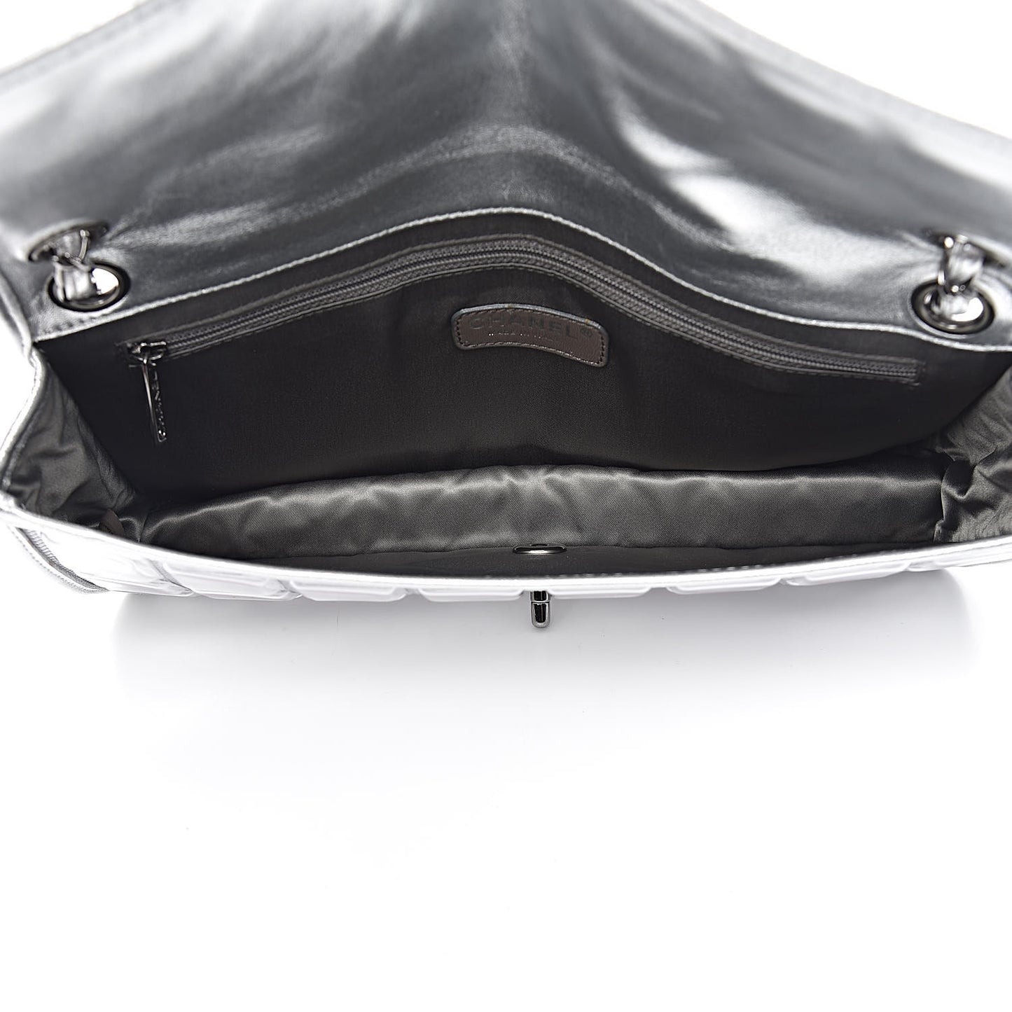 Vinyl Large Ice Cube Flap Silver
