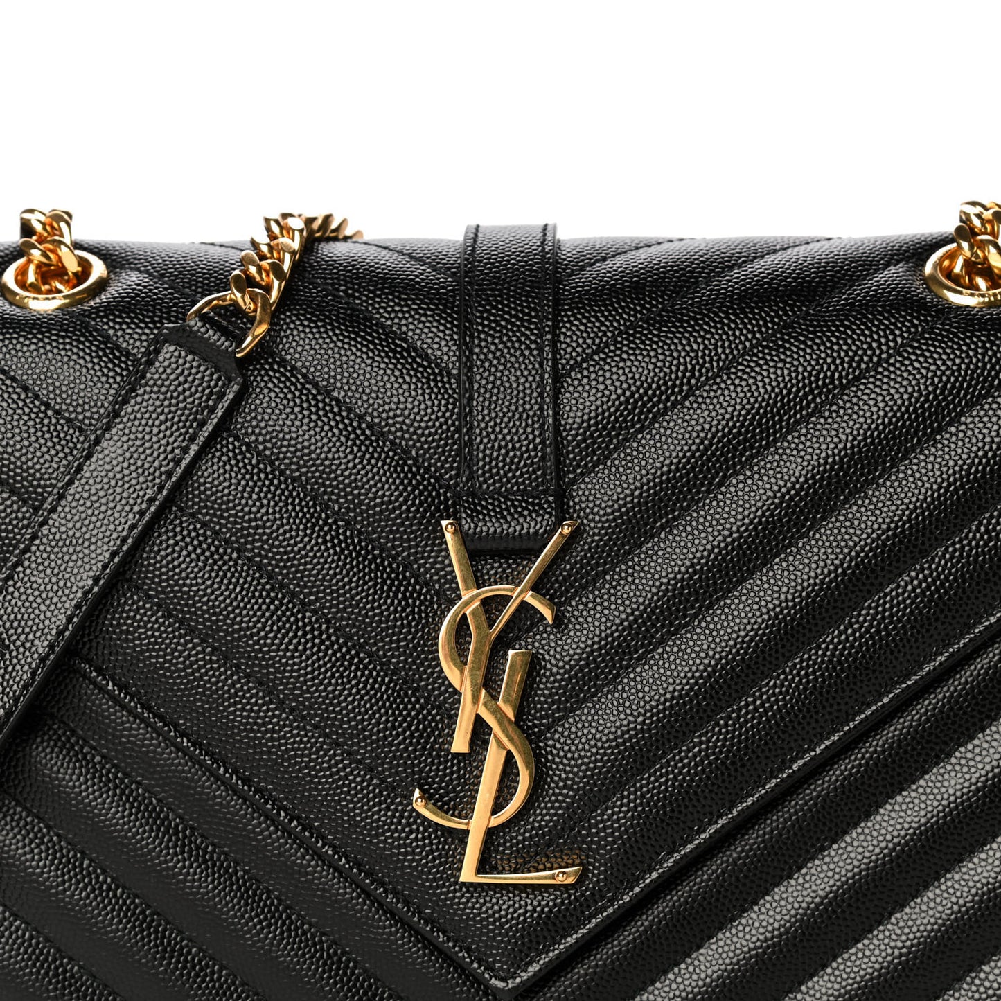Grain De Poudre Matelasse Chevron Medium Monogram Satchel Black