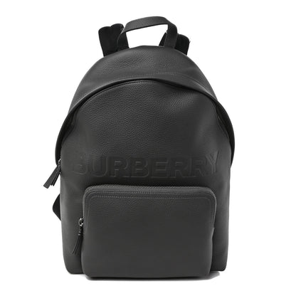 Burberry Calfskin Logo Embossed Backpack Charcoal Grey 1 of 10