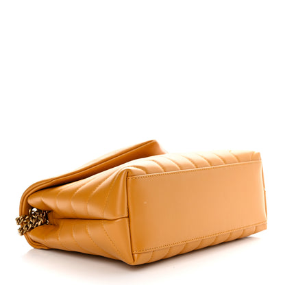 Saint Laurent Calfskin Y Quilted Monogram Small Loulou Chain Satchel Cheddar Cheddar 4 of 10