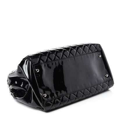 Chanel Patent Quilted Large Just Mademoiselle Bowling Bag Black 4 of 10