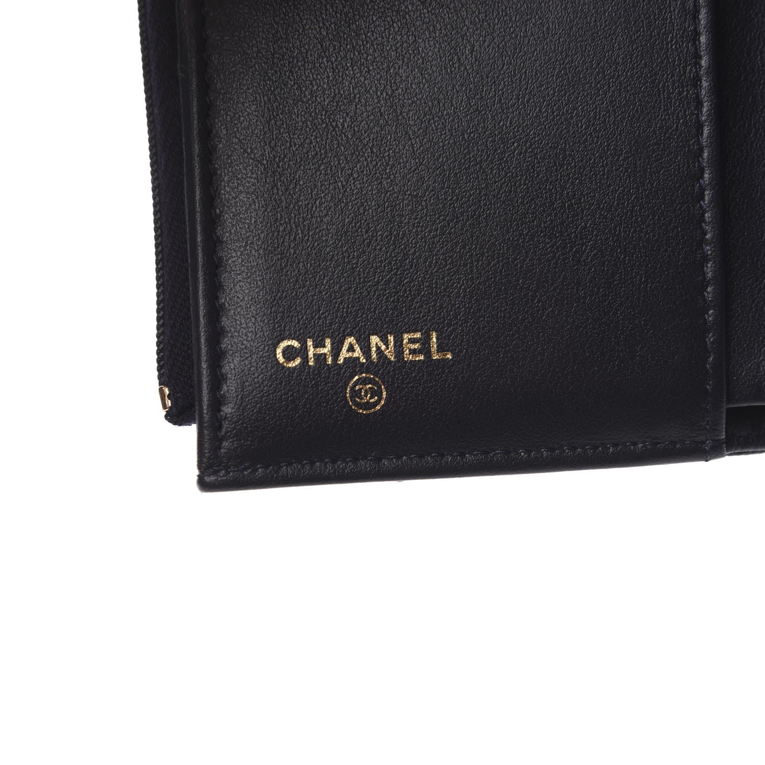 Chanel Caviar Quilted Compact Flap Wallet Navy 6 of 10