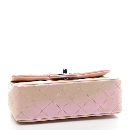 Chanel Iridescent Calfskin Quilted Mini Rectangular Flap Pink 4 of 9