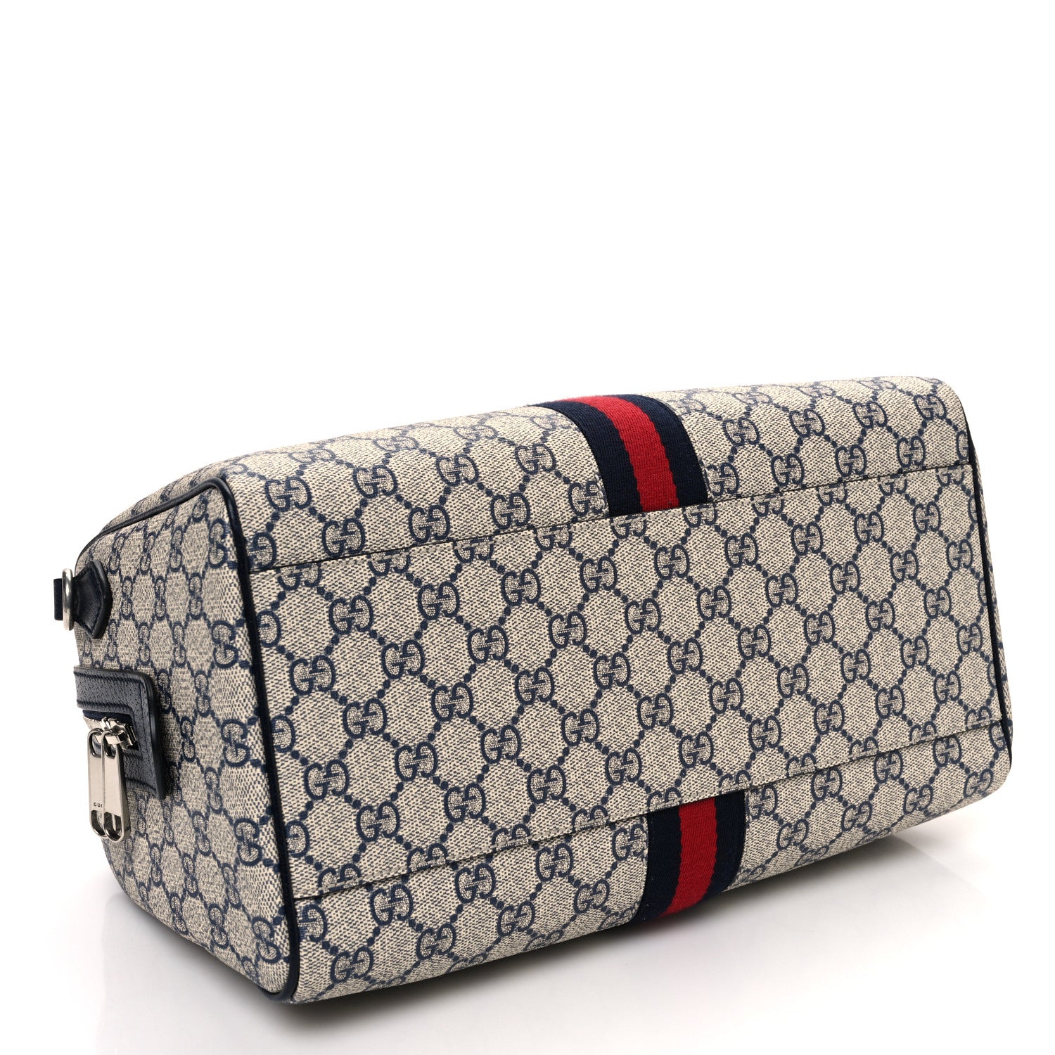 Gucci GG Supreme Monogram Web Ophidia Boston Beige Blue 4 of 10