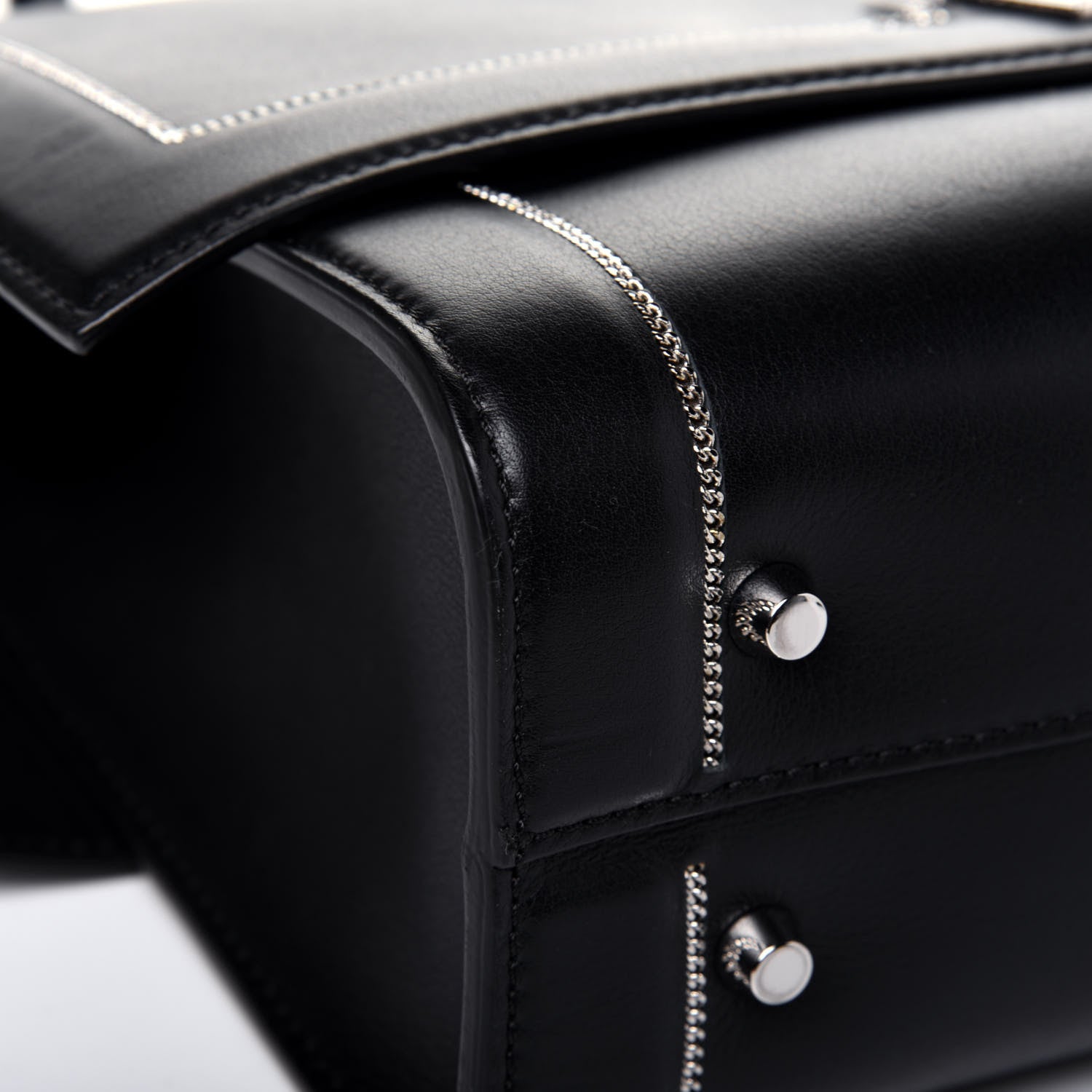 Givenchy Grained Calfskin Chain Small Shark Lock Satchel Black 15 of 18