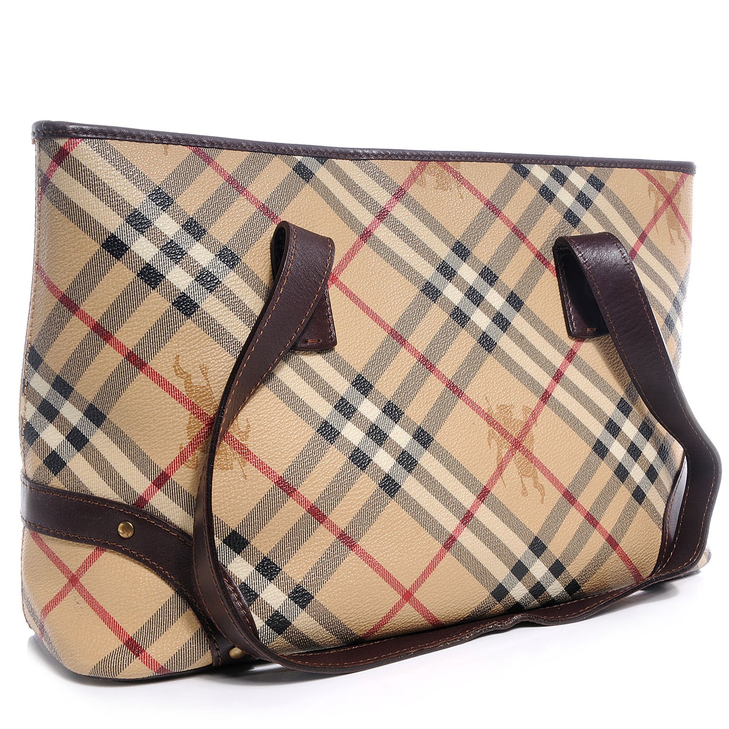 Haymarket Check Studded Tote Brown