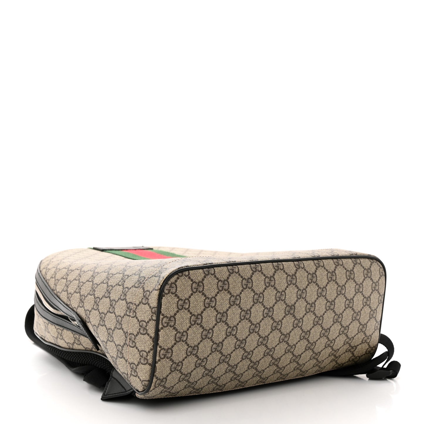 GG Supreme Monogram Web Dome Backpack Black