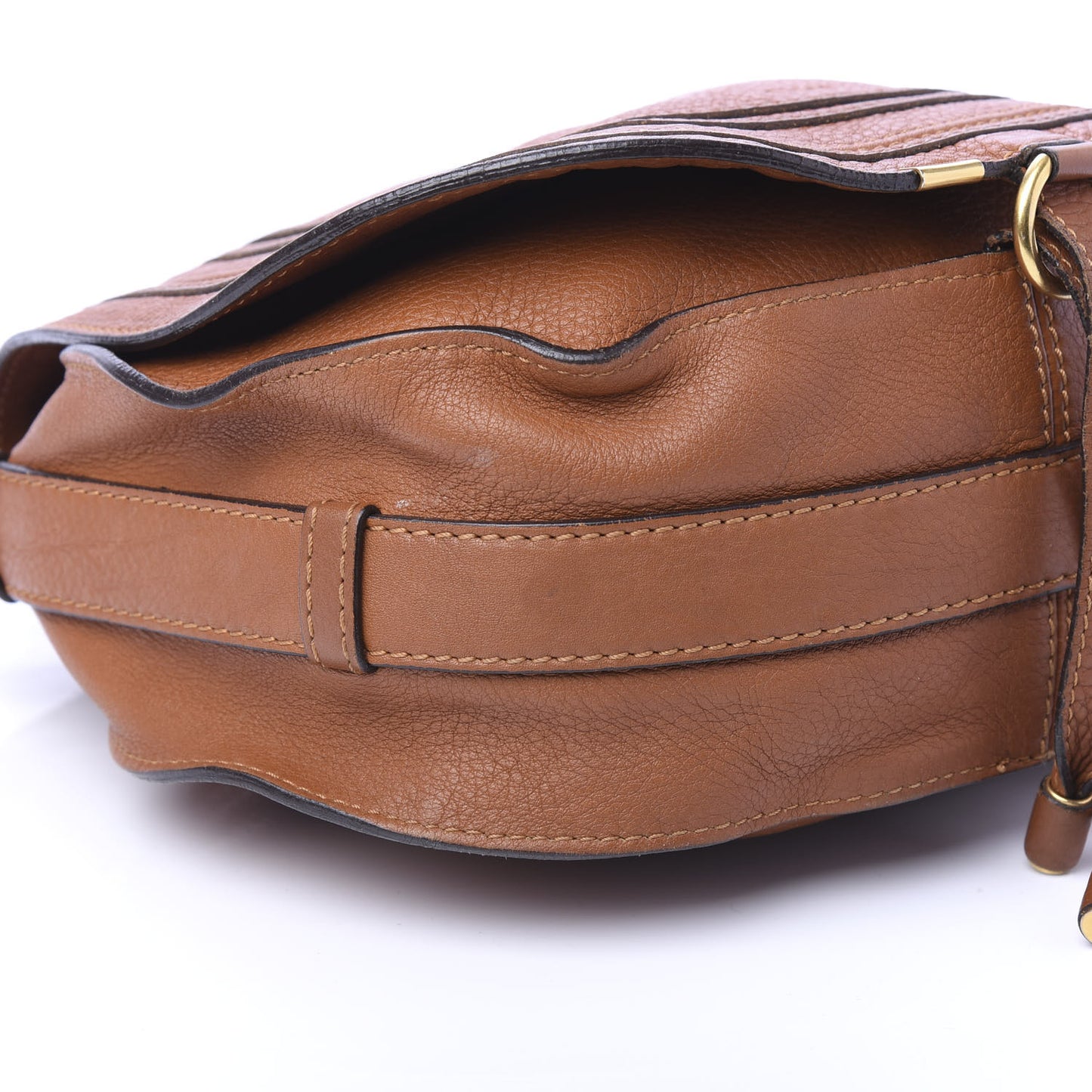 Calfskin Medium Marcie Round Crossbody Bag Tan