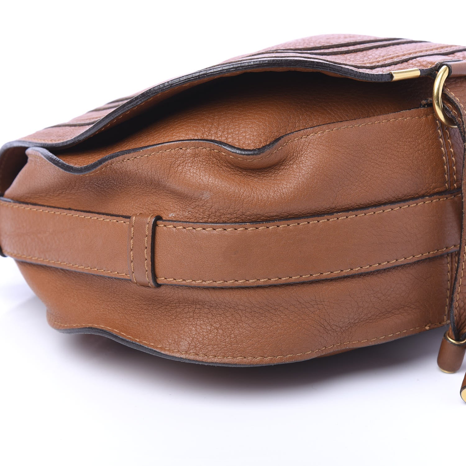 Chloe Calfskin Medium Marcie Round Crossbody Bag Tan 6 of 9