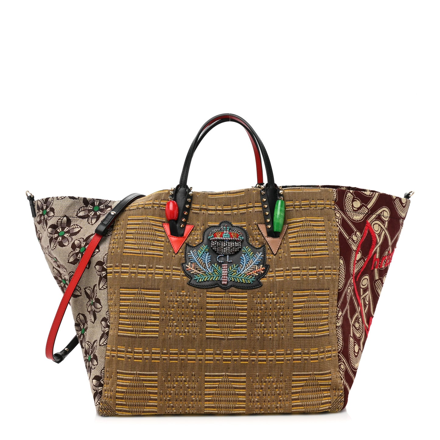 Tissu Calfskin Africaba Tote Multicolor