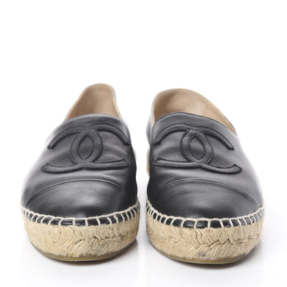 Chanel Lambskin CC Espadrilles 36 Black 2 of 7