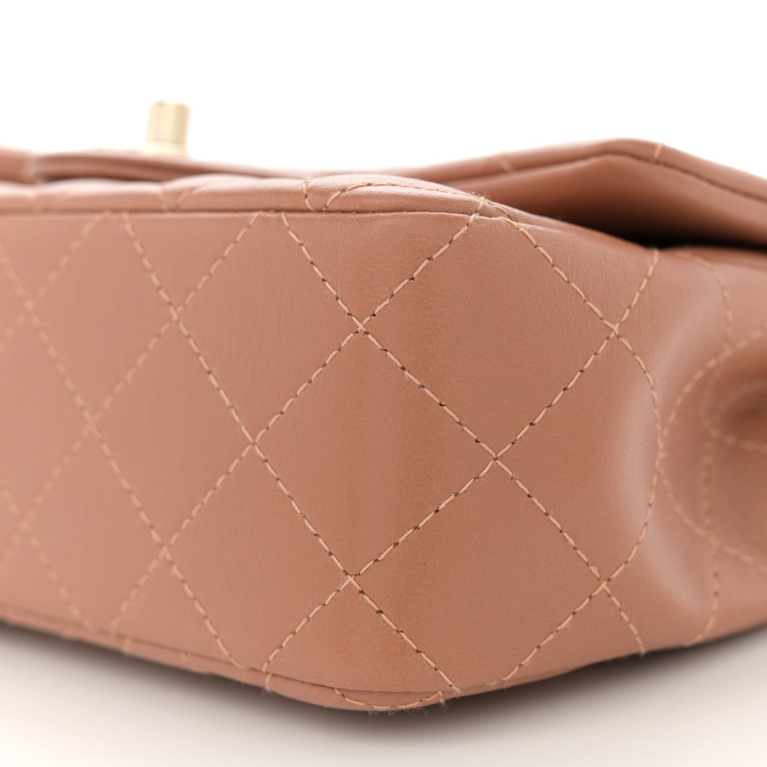 Chanel Lambskin Quilted Mini Rectangular Flap Brown 10 of 10