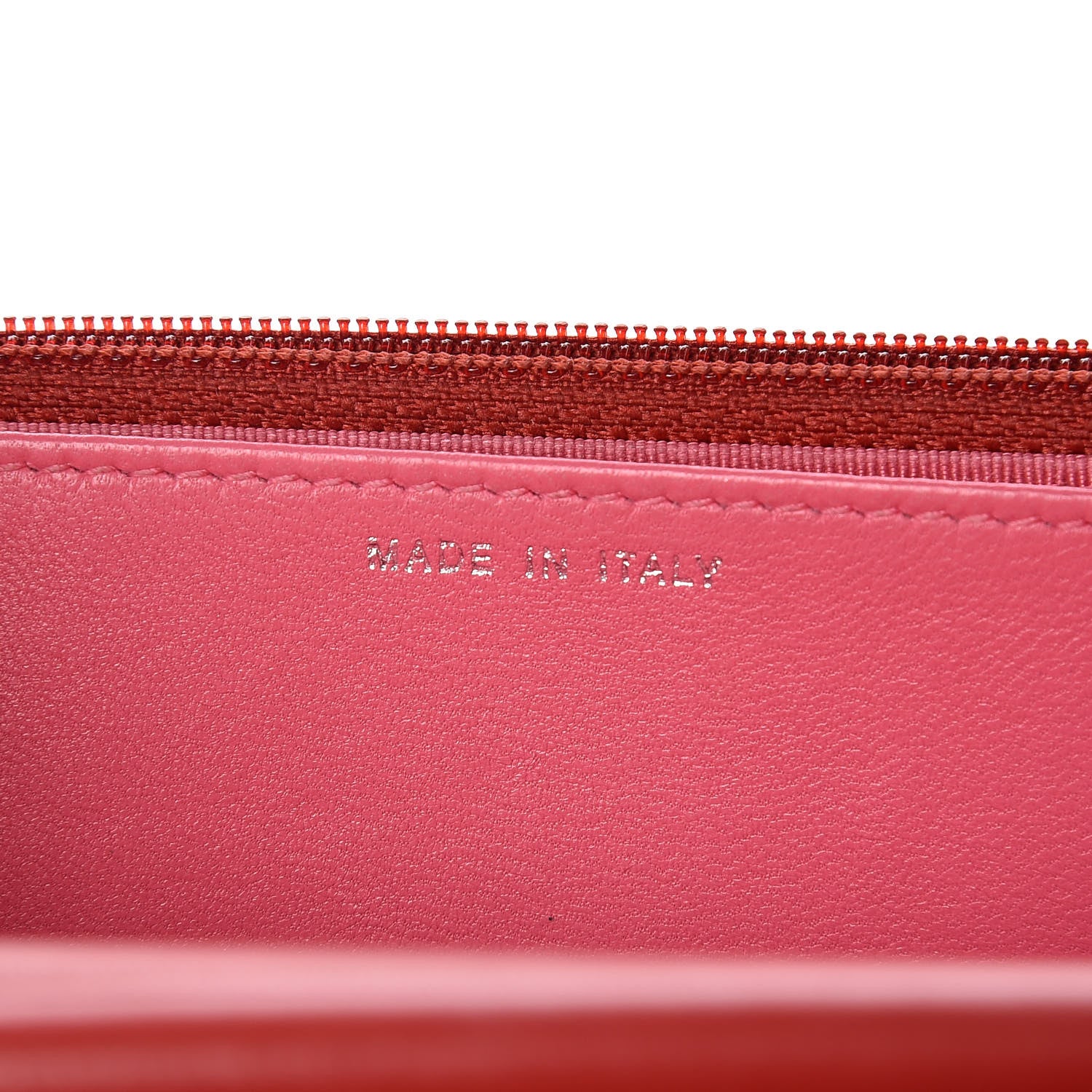 Chanel Lambskin Quilted Wallet On Chain WOC Red Pink 7 of 12