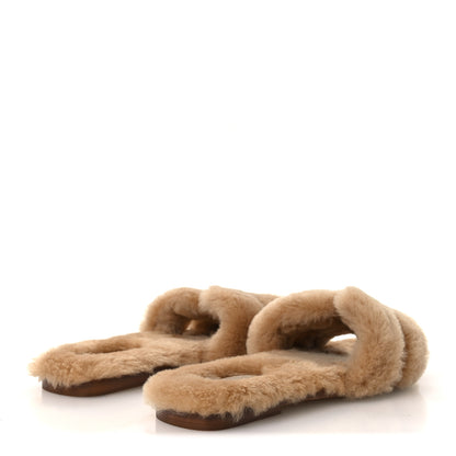 Hermes Woolskin Oran Sandals 41 Beige Argile 5 of 9