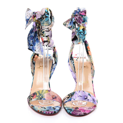 Christian Louboutin Satin Flower Power Du Desert 100 Sandal 39.5 Multicolor 2 of 9
