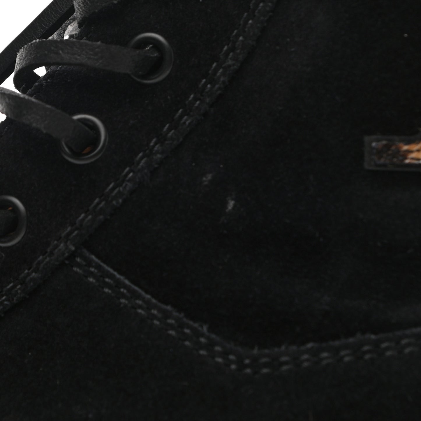 Suede Calfskin Monogram Calf Hair Laureate Platform Desert Boots 39 Black