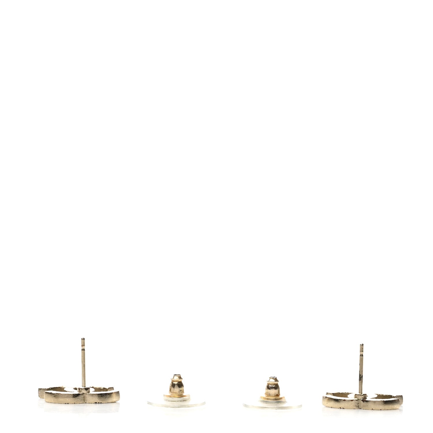Chanel Crystal CC Earrings Gold 3 of 6
