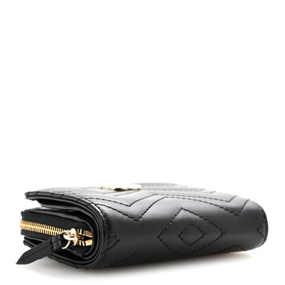 Gucci Calfskin Matelasse GG Marmont Compact Wallet Black 4 of 10