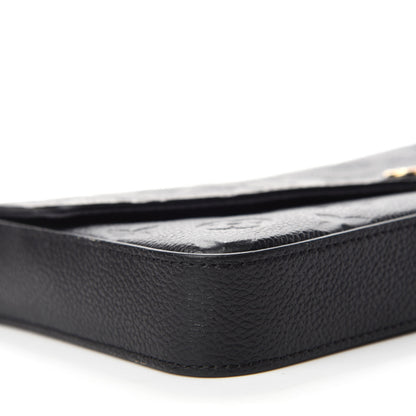 Louis Vuitton Empreinte Pochette Felicie Chain Wallet Black 6 of 12