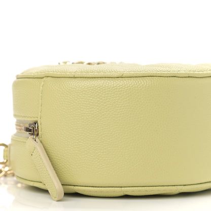 Chanel Caviar Quilted French New Wave Round Clutch With Chain Light Green 8 of 9