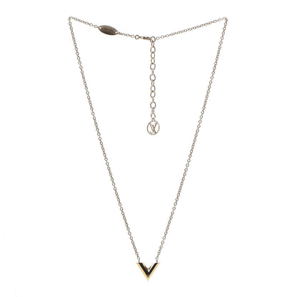 Louis Vuitton Essential V Necklace Gold 2 of 6