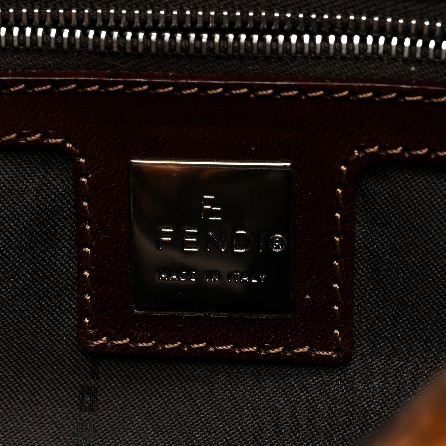 Fendi Calf Hair Zebra Print Baguette Brown 6 of 9