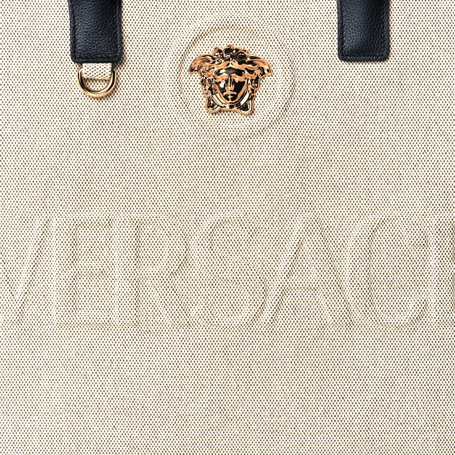 Versace Canvas Calfskin La Medusa Tote Bag Beige 8 of 10