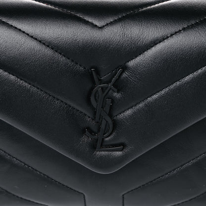 Saint Laurent Calfskin Y Quilted Monogram Toy Loulou Crossbody Bag Black 8 of 13
