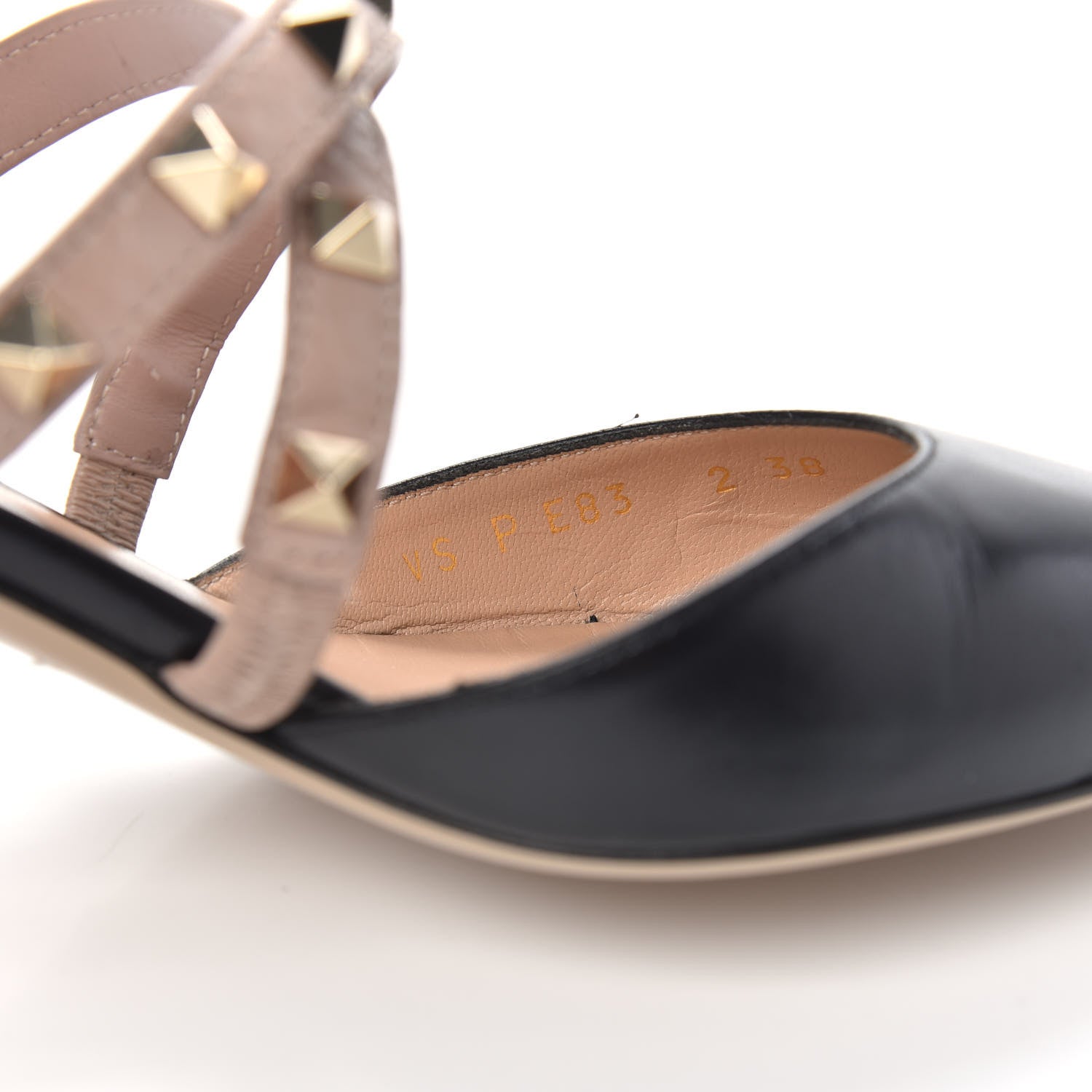 Valentino Garavani Nappa Rockstud Criss Cross 55mm Mules 38 Black Poudre 9 of 9