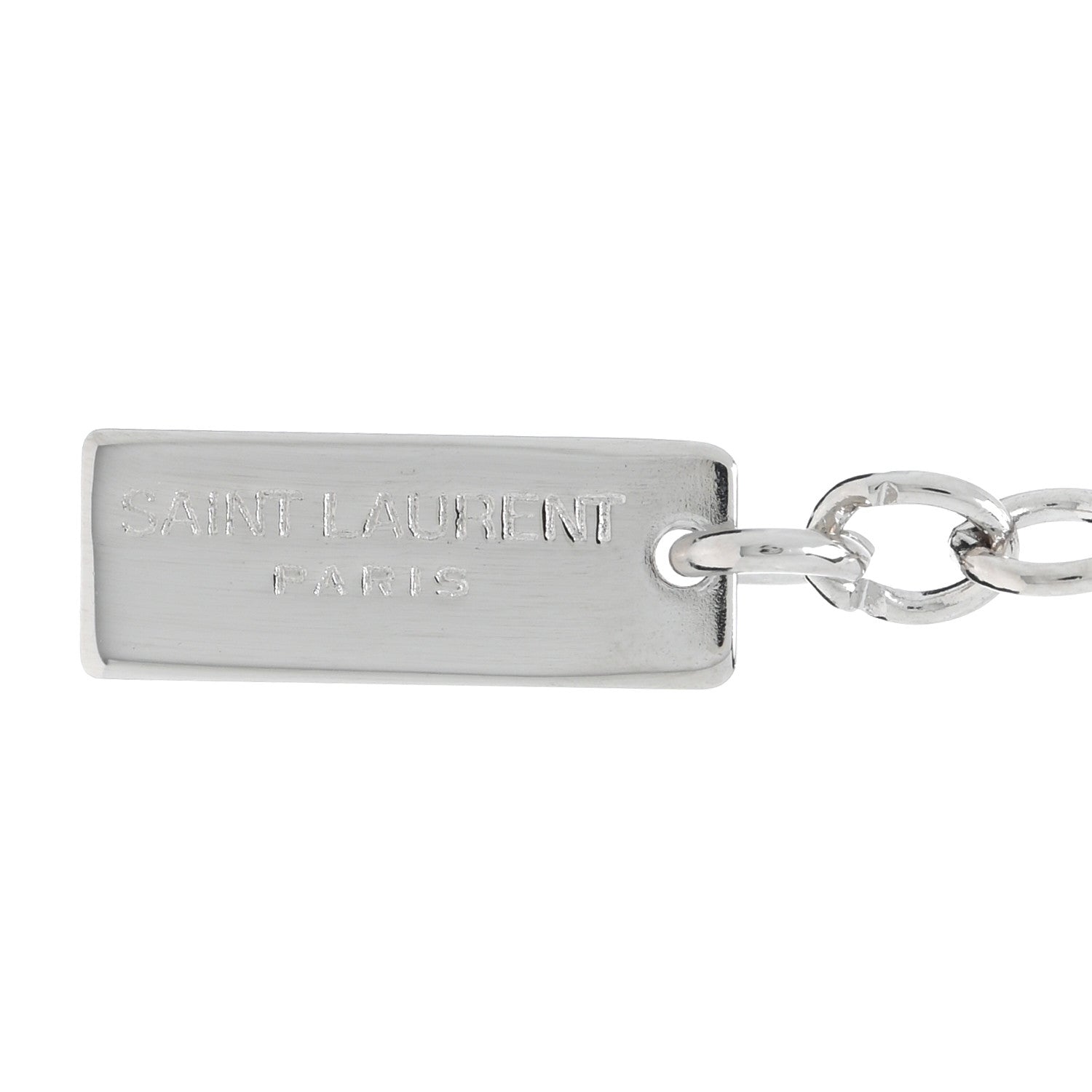 Saint Laurent Brass Monogram Charm Bracelet Mirror 3 of 3