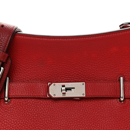 Hermes Taurillon Clemence Bi-Color Jypsiere 31 Rouge Casaque Rouge H 8 of 14