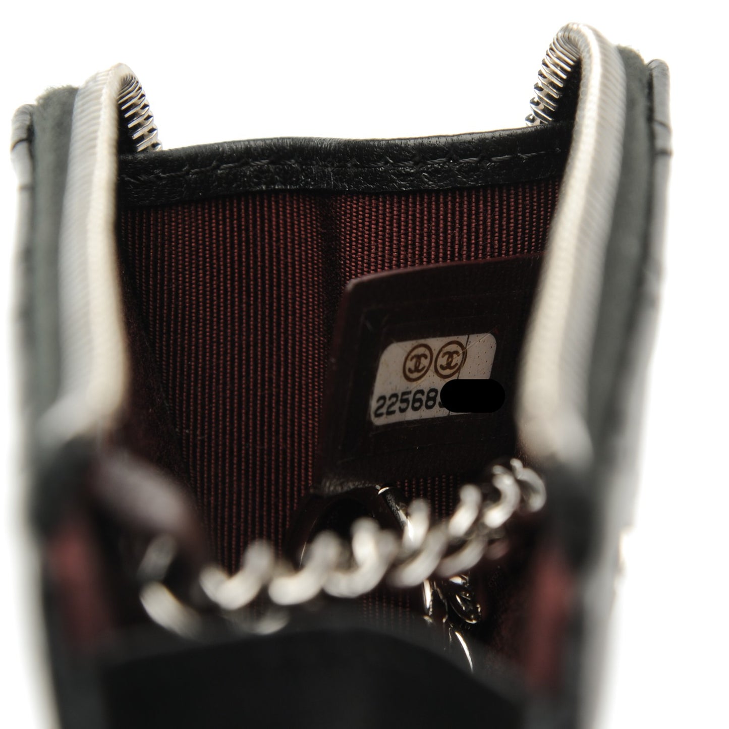 Lambskin Quilted Key Holder Case Black
