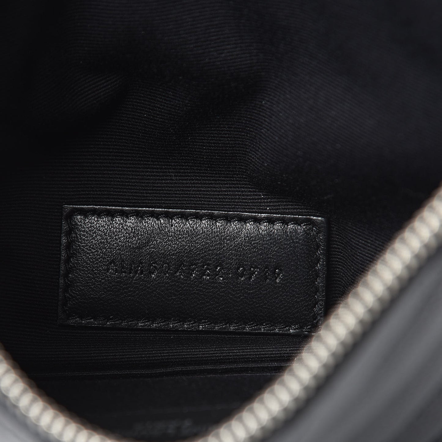 Grain De Poudre Chevron Monogram Bill Pouch Black